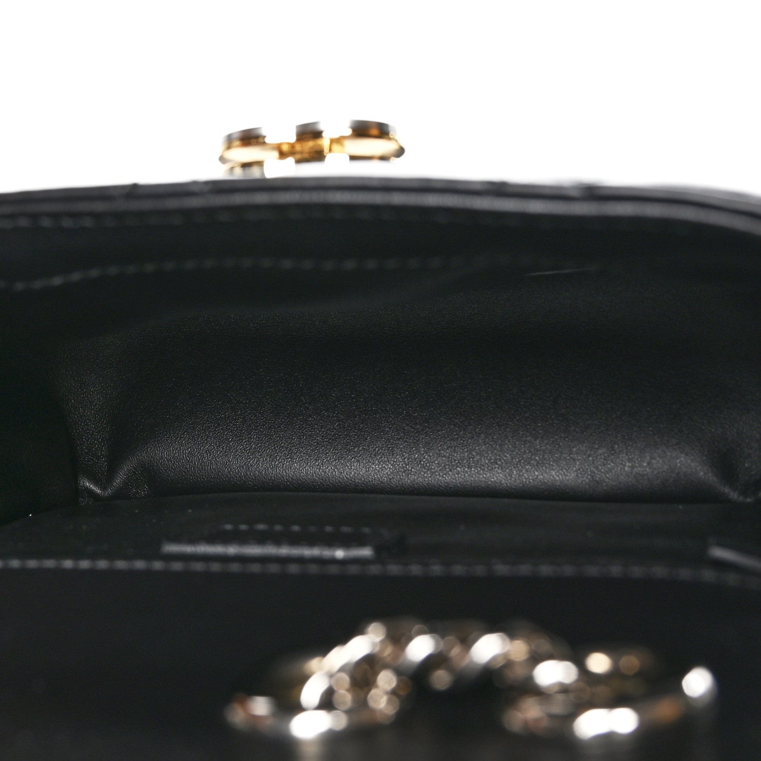 Gucci Calfskin Quilted Mini Deco Shoulder Bag Black 5 of 10