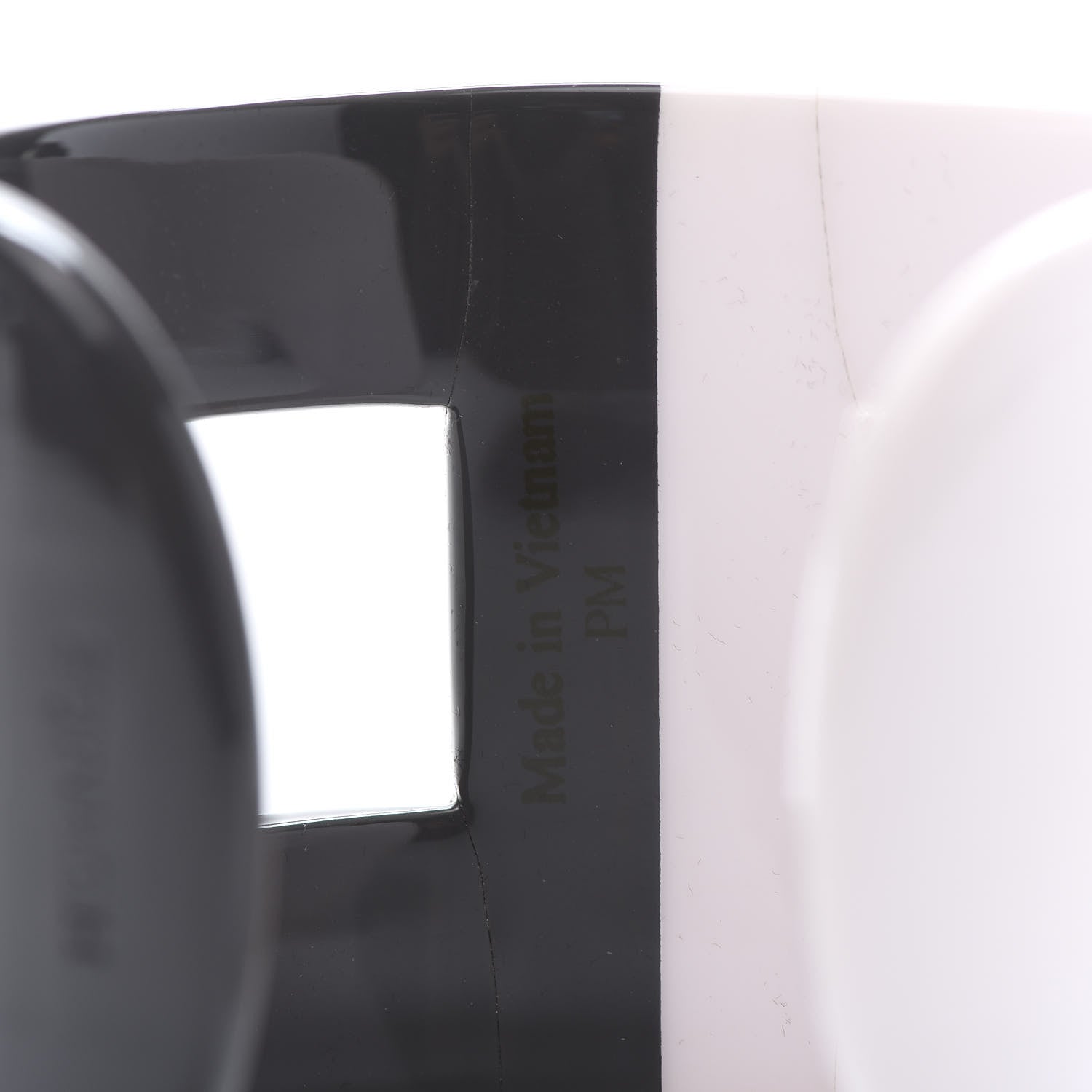 Hermes Lacquered Wood Ano Bracelet PM White Etain 5 of 8