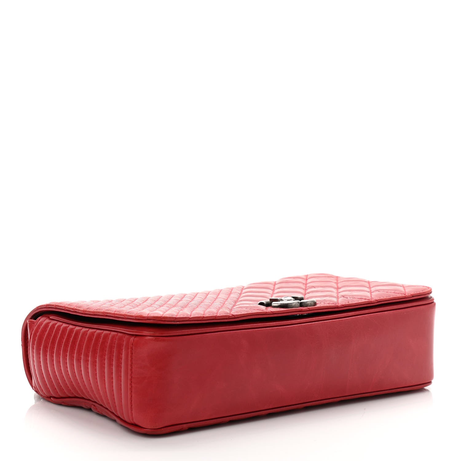 Chanel Glazed Calfskin Quilted Medium Coco Boy Flap Red 3 of 9