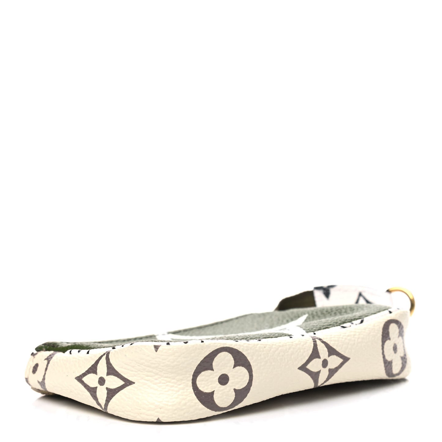 Monogram Giant Micro Pochette Accessories Kaki White