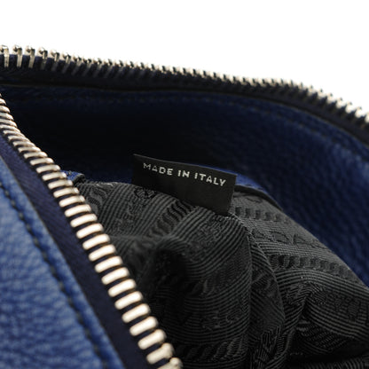 Prada Vitello Daino Double Handle Satchel Inchiostro 7 of 7