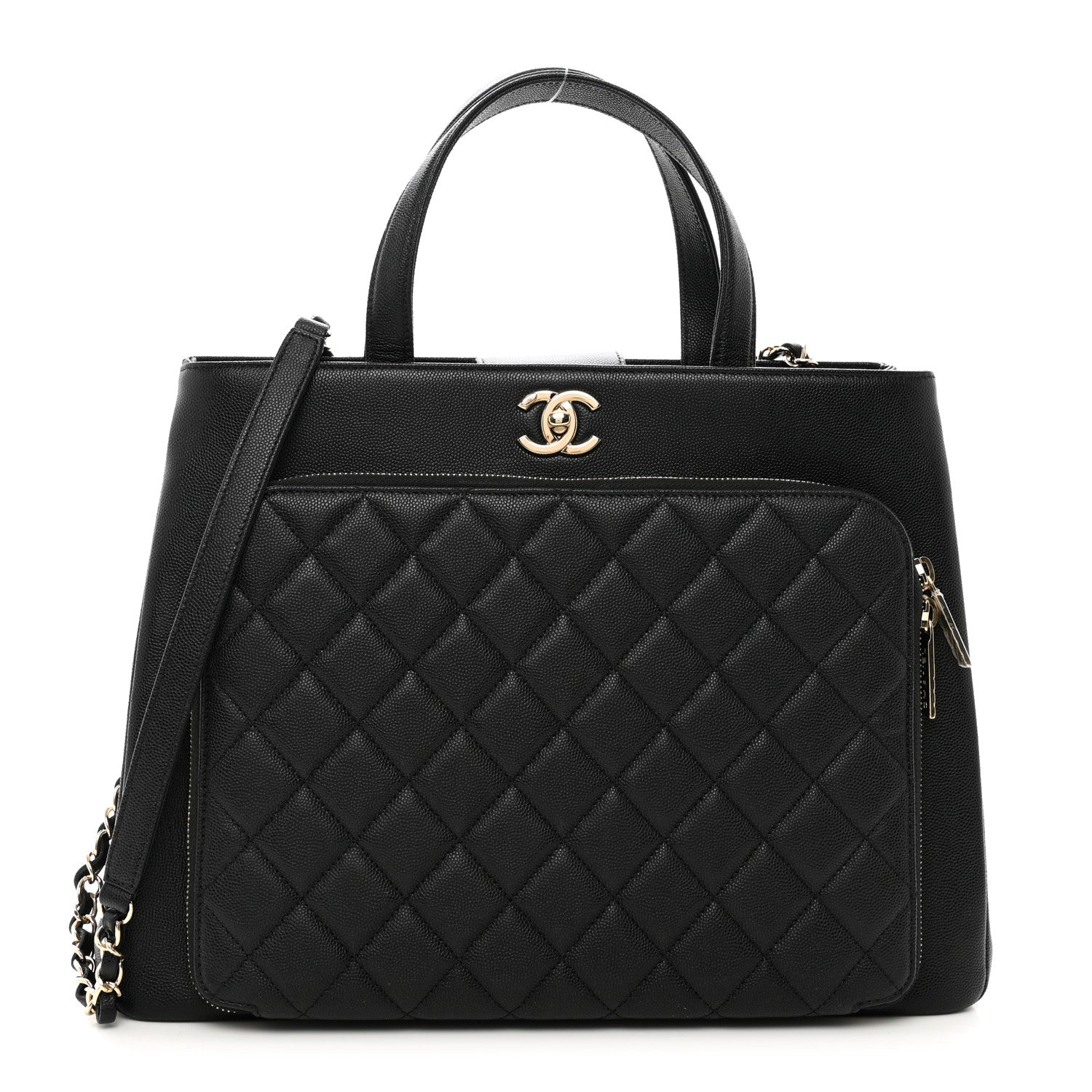 Chanel Caviar Quilted Large Business Affinity Shopping Bag Black 1 of 10