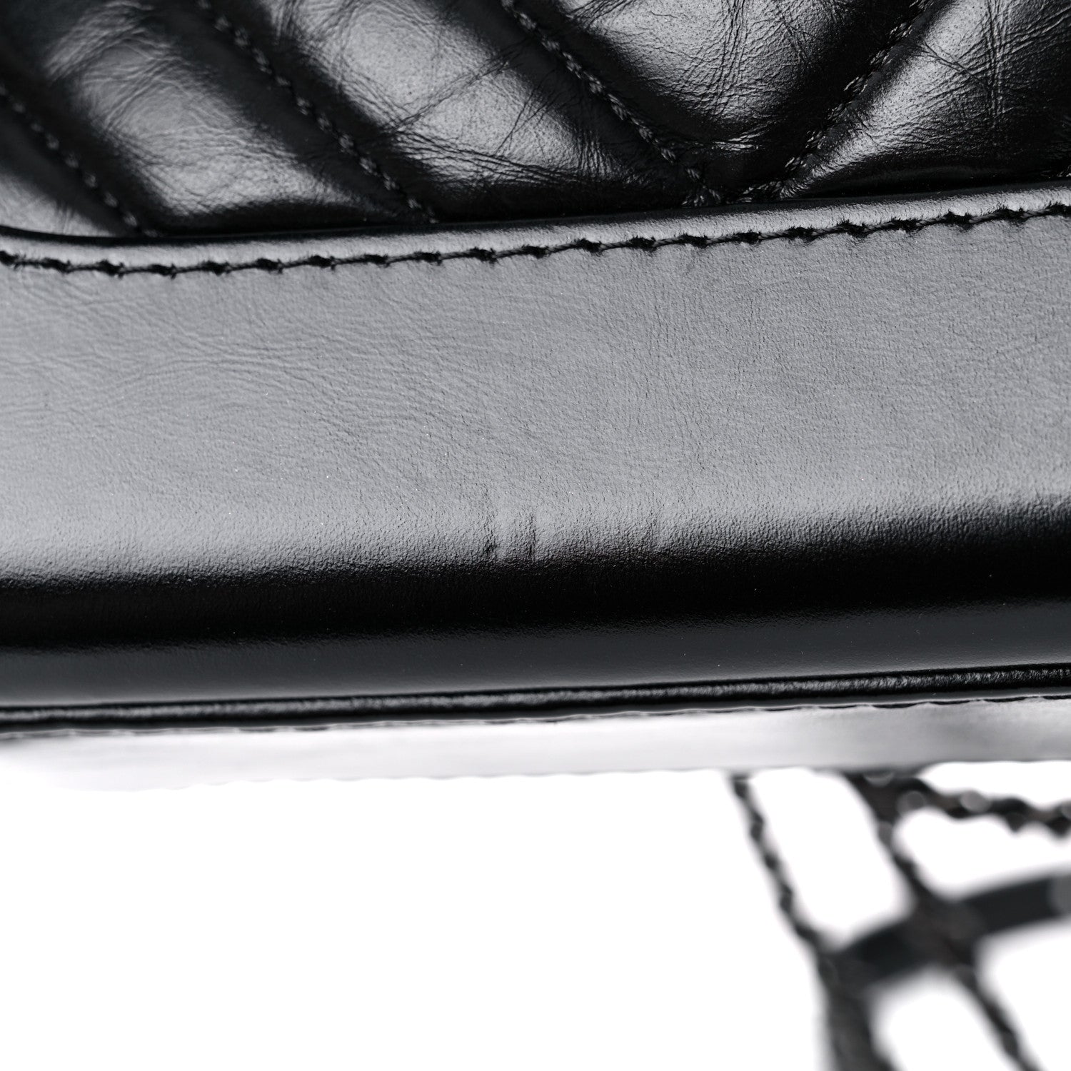 Chanel Aged Calfskin Chevron Quilted Small Gabrielle Hobo So Black 10 of 11