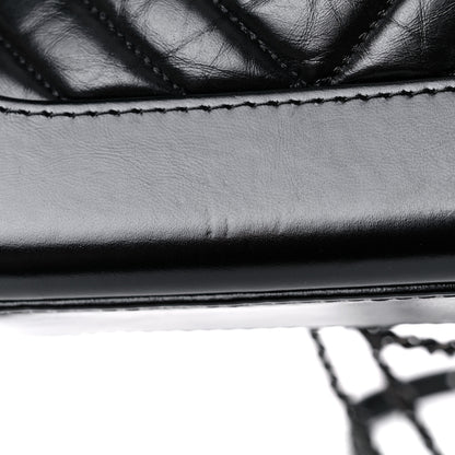 Chanel Aged Calfskin Chevron Quilted Small Gabrielle Hobo So Black 10 of 11