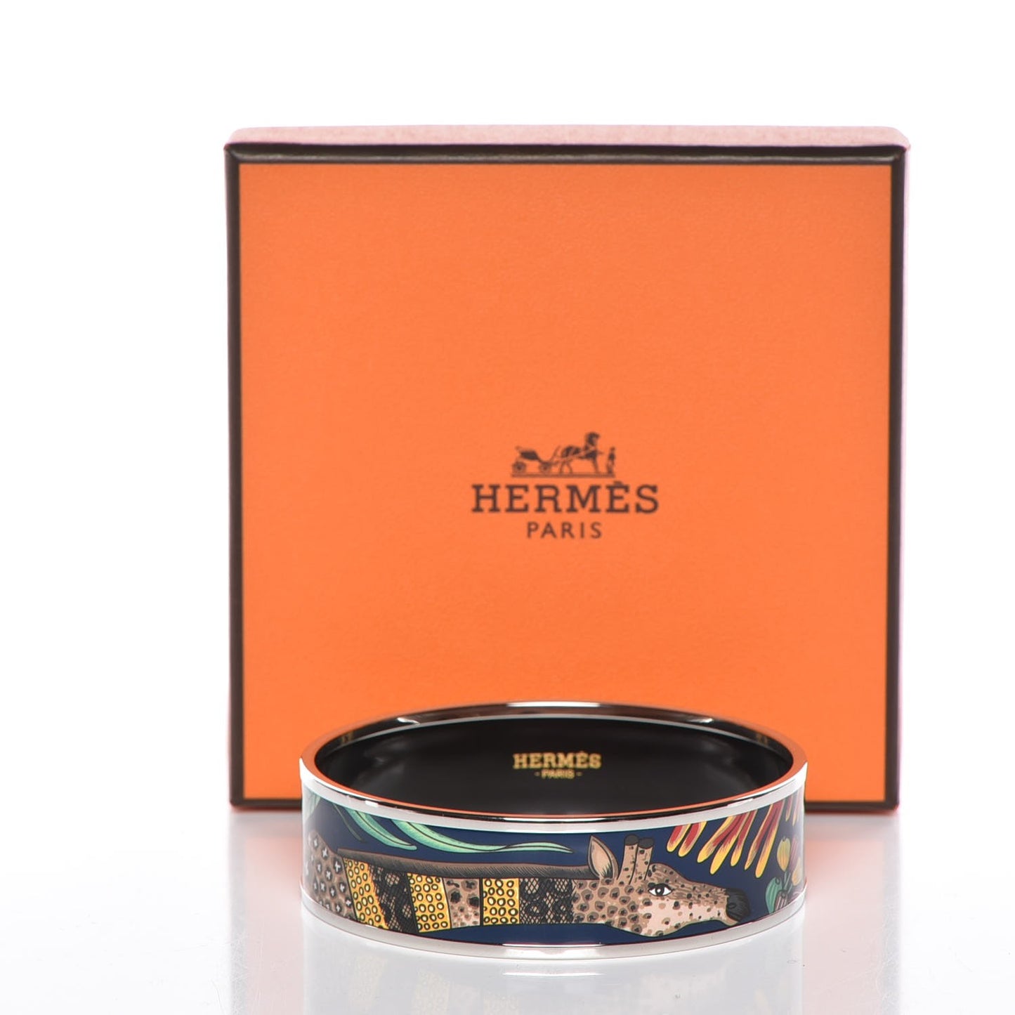 Enamel Printed Wide Le Marche de Savana Bracelet 85 Exotique