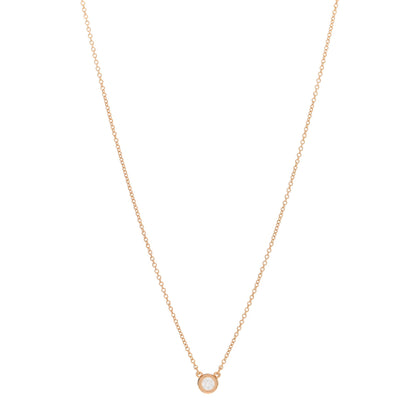 Tiffany 18K Rose Gold Diamond .17ct Elsa Peretti Diamonds by the Yard Pendant Necklace 1 of 4