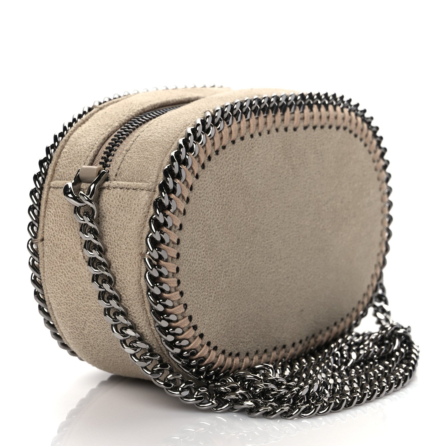 Stella McCartney Shaggy Deer Falabella Oval Crossbody Bag Beige 2 of 8