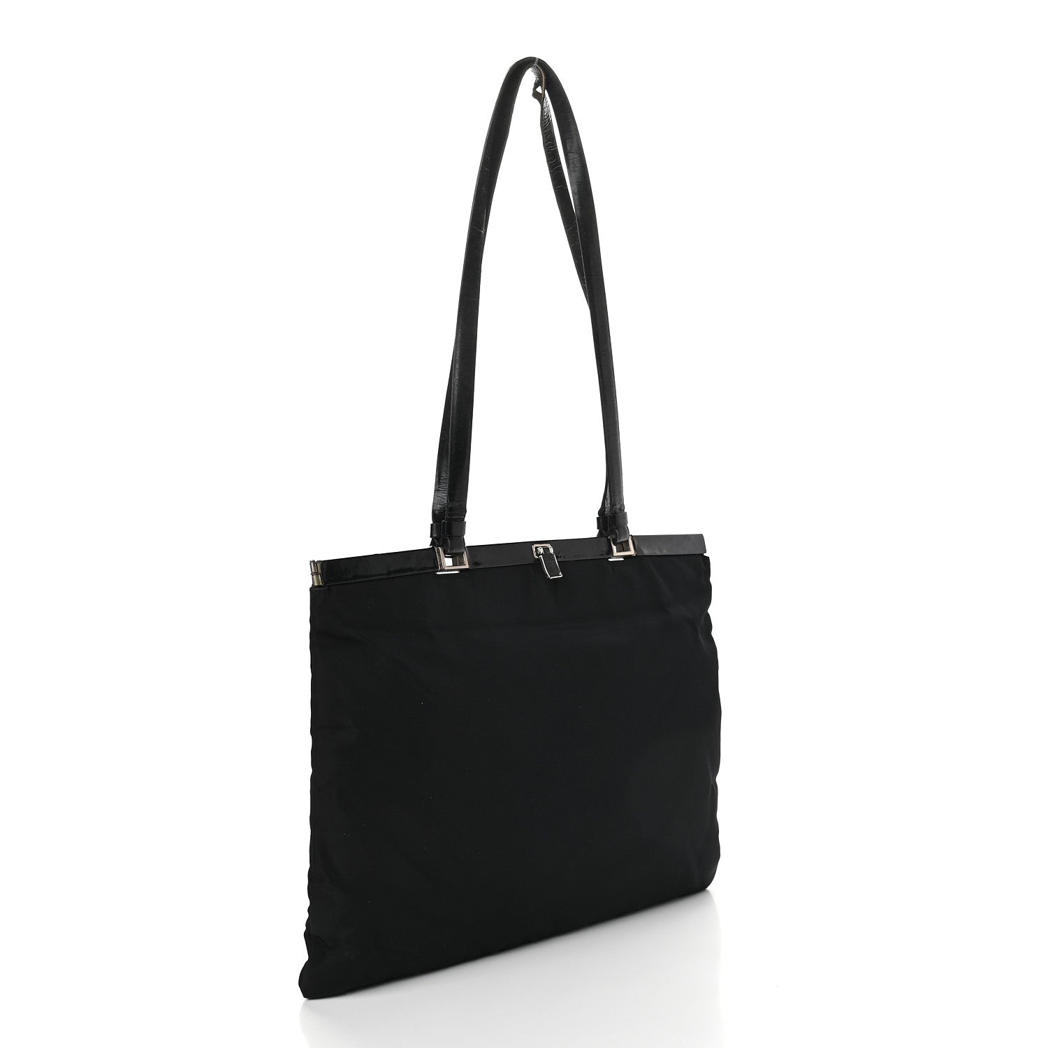 Prada Tessuto Nylon Shoulder Bag Black 2 of 9