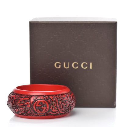 Gucci Resin Interlocking G Flora Bracelet Red 6 of 6