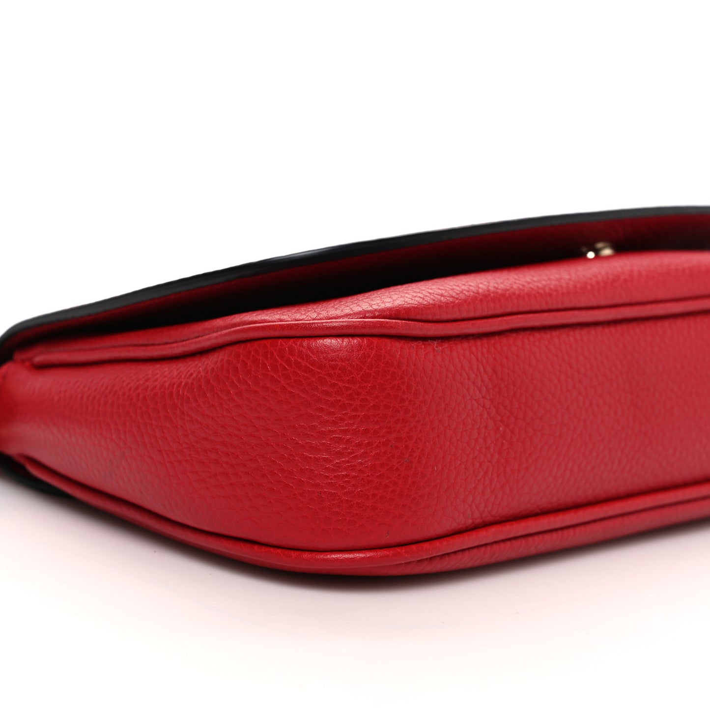 Pebbled Calfskin Medium Soho Flap Crossbody Vibrant Red