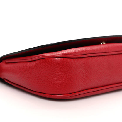 Gucci Pebbled Calfskin Medium Soho Flap Crossbody Vibrant Red 9 of 13
