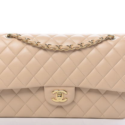 Chanel Lambskin Quilted Medium Double Flap Beige 8 of 11