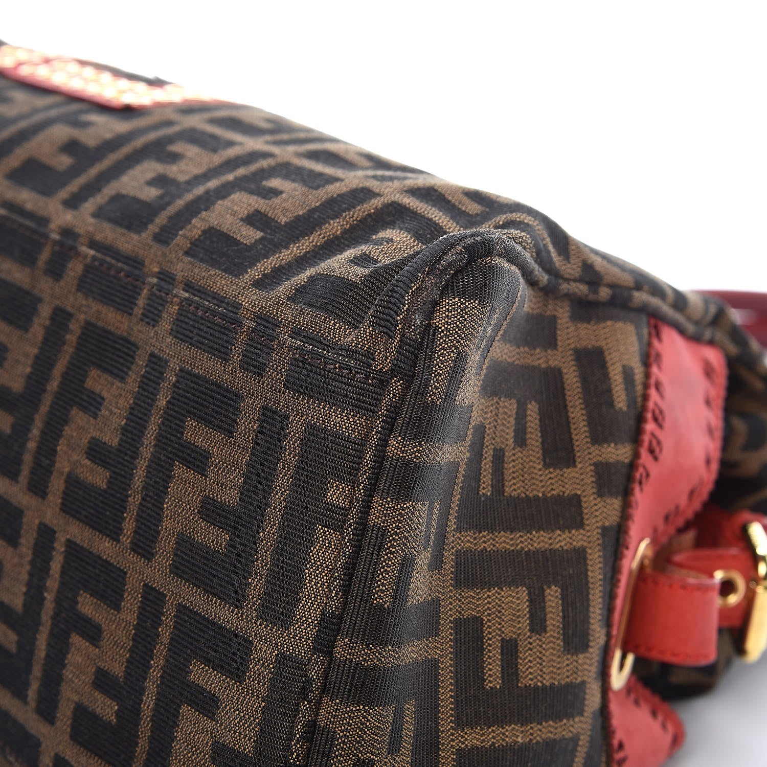 Fendi Zucca Grommet Bag De Jour Tobacco Red 17 of 17