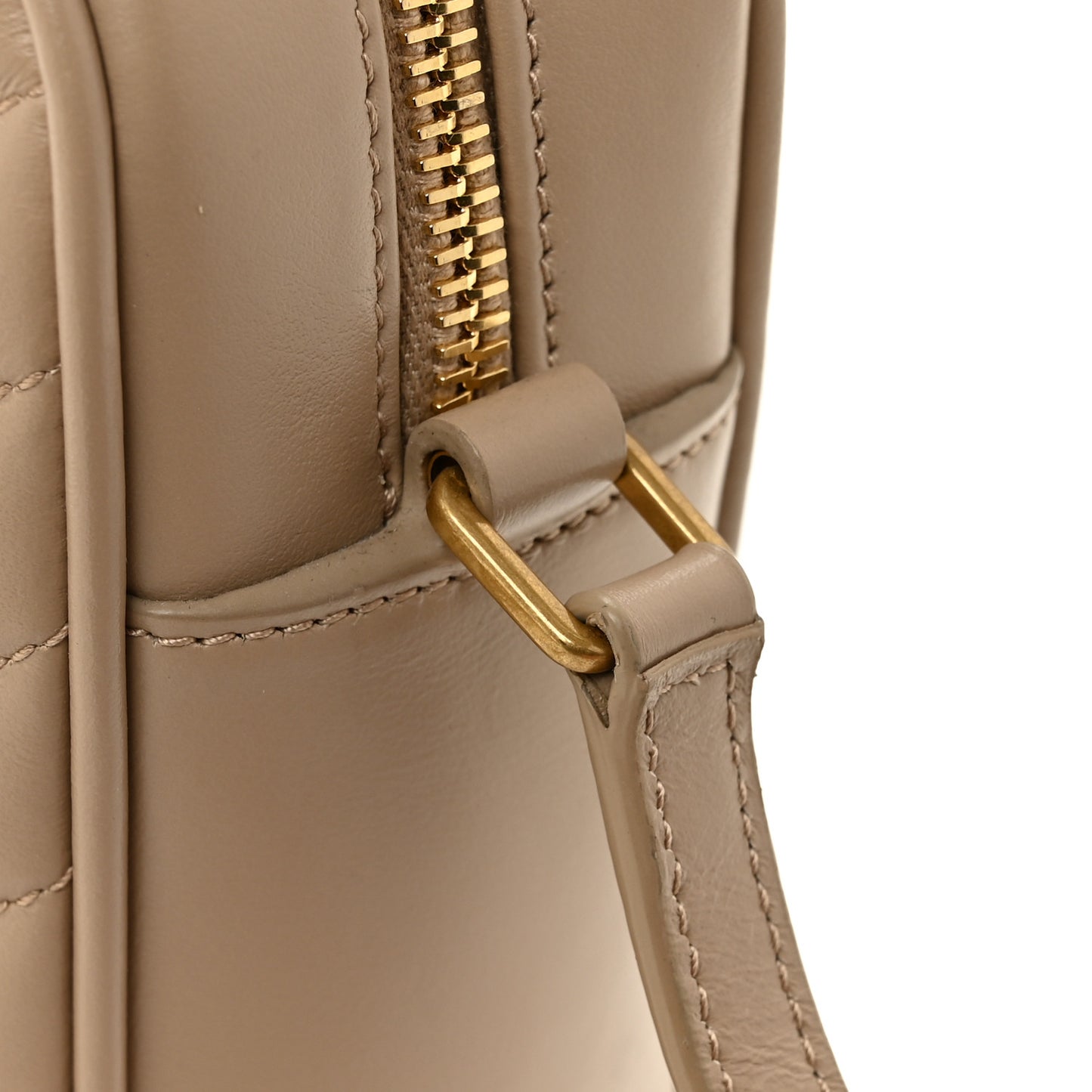 Calfskin Matelasse Monogram Lou Camera Bag Dark Beige
