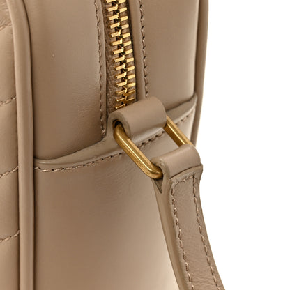 Saint Laurent Calfskin Matelasse Monogram Lou Camera Bag Dark Beige 13 of 13