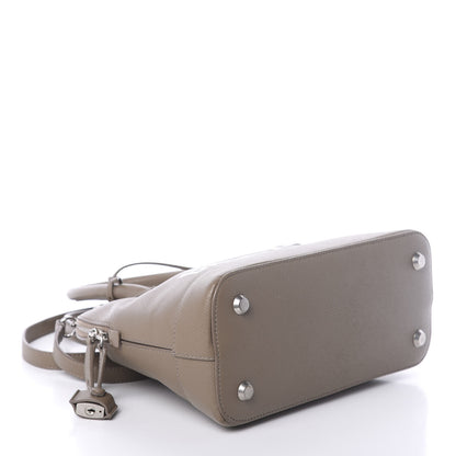 Balenciaga Signature Grained Calfskin Logo S Ville Top Handle Bag Mink Grey White 5 of 10