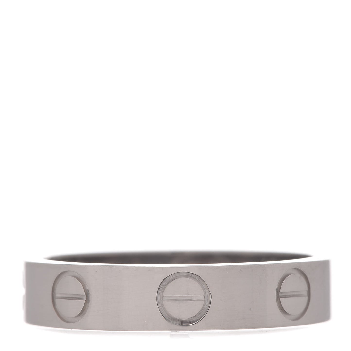 18K White Gold 3.5mm LOVE Wedding Band Ring 48 4.5
