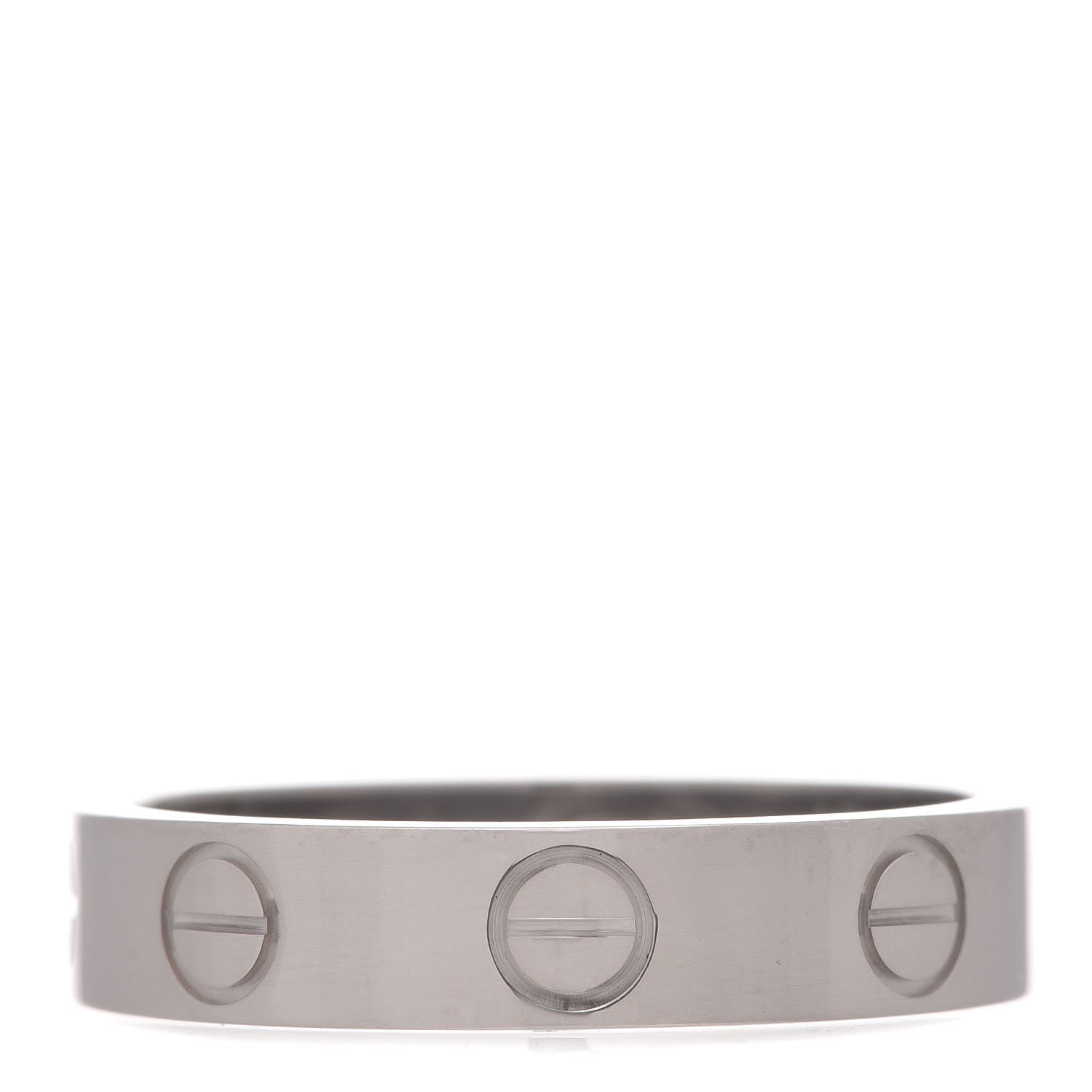 Cartier 18K White Gold 3.5mm LOVE Wedding Band Ring 48 4.5 1 of 5