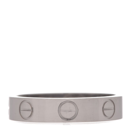 Cartier 18K White Gold 3.5mm LOVE Wedding Band Ring 48 4.5 1 of 5