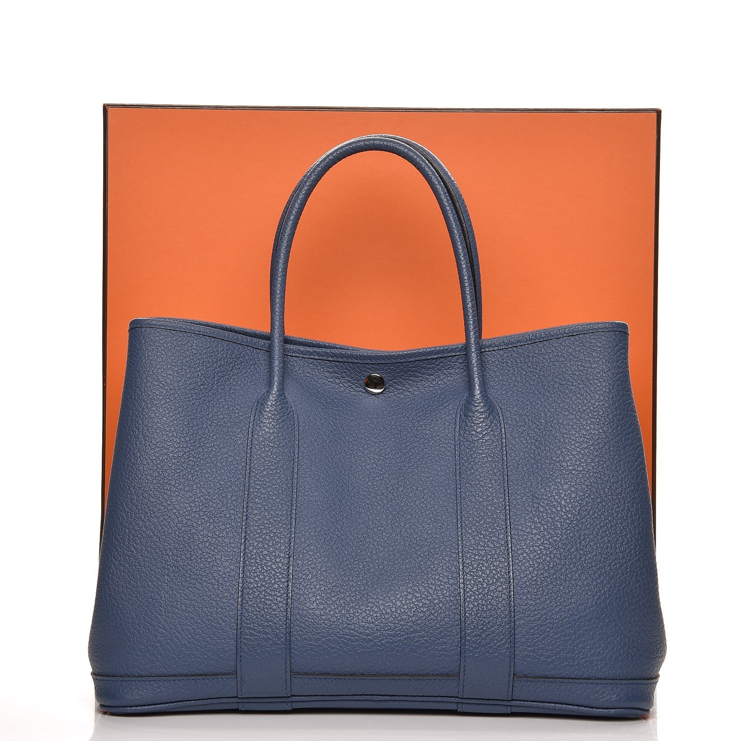 Hermes Vache Country Garden Party Tote 36 MM Bleu Agate 7 of 7