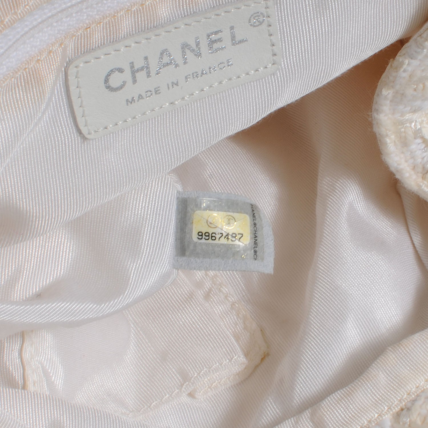 Chanel Tweed Boucle Knitting Bag Ivory 8 of 8