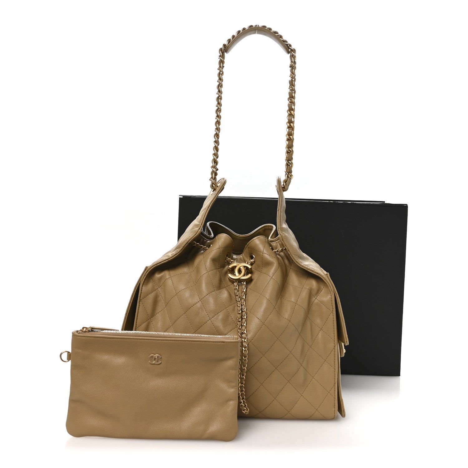 Chanel Caviar Quilted Medium Chanel 25 Handbag Dark Beige 12 of 12