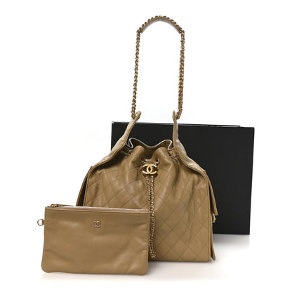Chanel Caviar Quilted Medium Chanel 25 Handbag Dark Beige 12 of 12