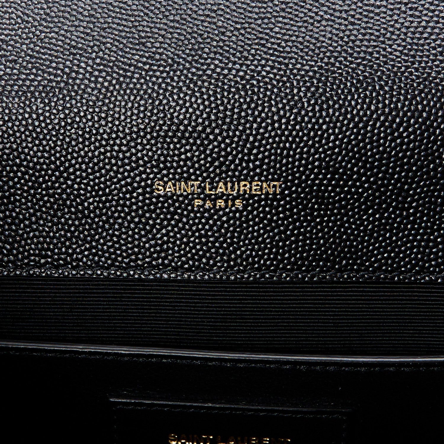Saint Laurent Grain De Poudre Textured Mixed Matelasse Triquilt Medium Monogram Satchel Black 6 of 11