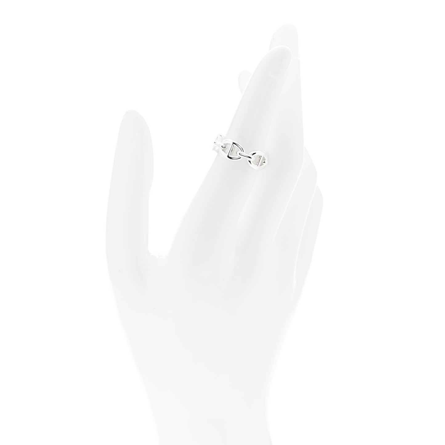 Sterling Silver PM Chaine d'Ancre Enchainee Band Ring 51 5.75