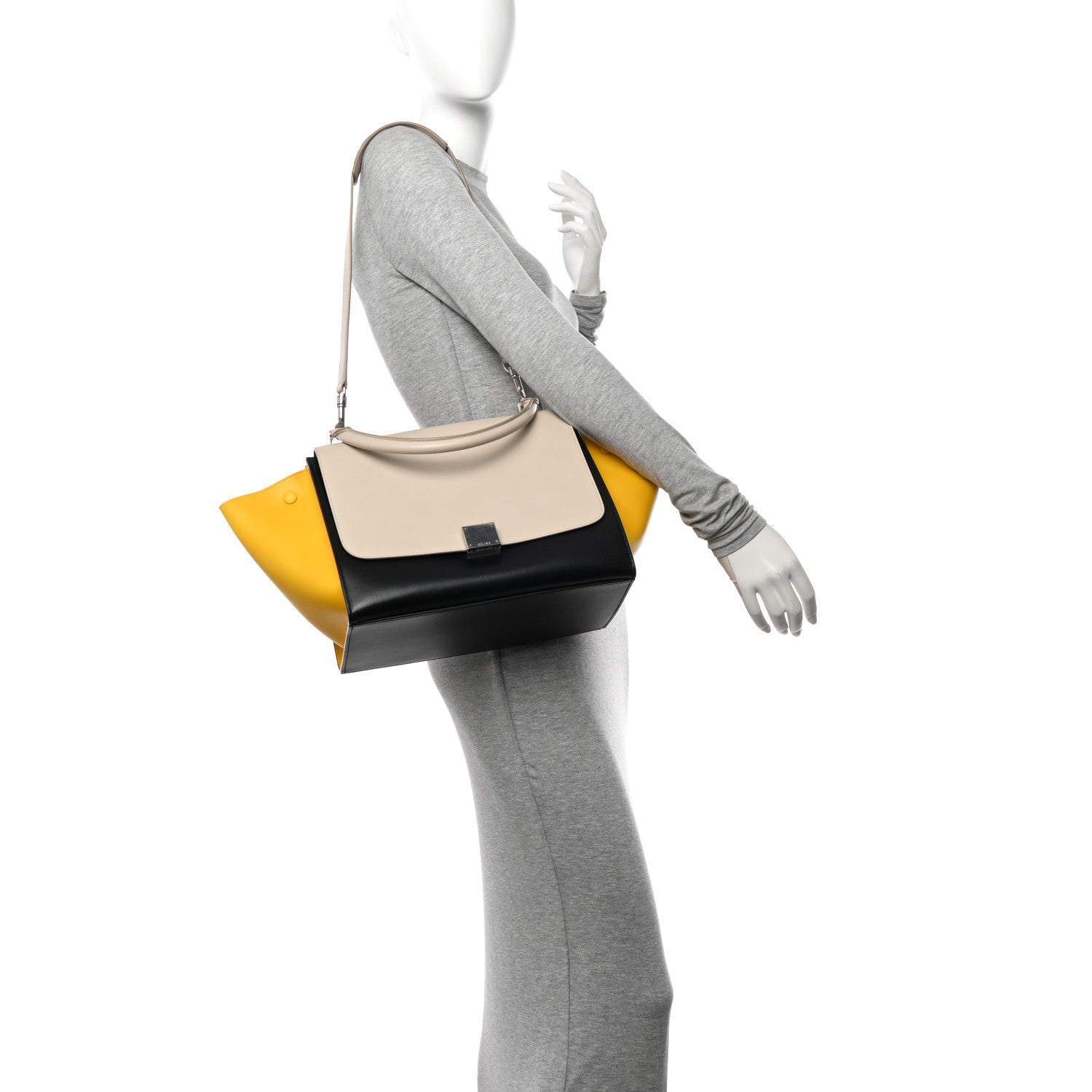 Celine Smooth Calfskin Medium Tri-Color Trapeze Multicolor 2 of 11