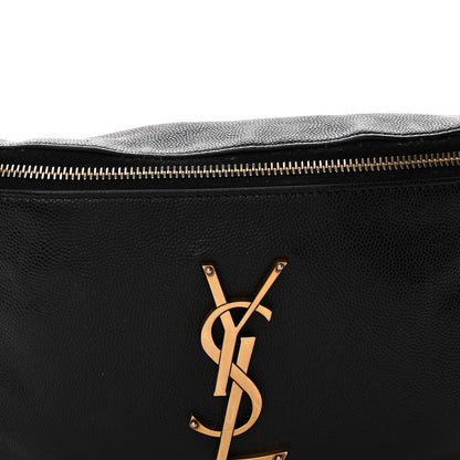 Saint Laurent Grain De Poudre Monogram Belt Bag Black 8 of 10