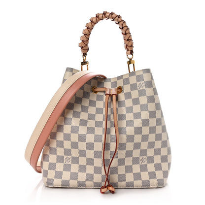 Louis Vuitton LOUIS VUITTON Damier Azur Braided Neonoe MM Peach Cream 1 of 11