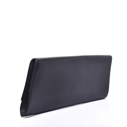 Saint Laurent Calfskin Diagonal Clutch Black 3 of 12