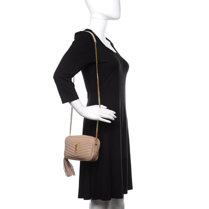 Saint Laurent Grain De Poudre Matelasse Monogram Mini Lou Camera Bag New Powder 2 of 10