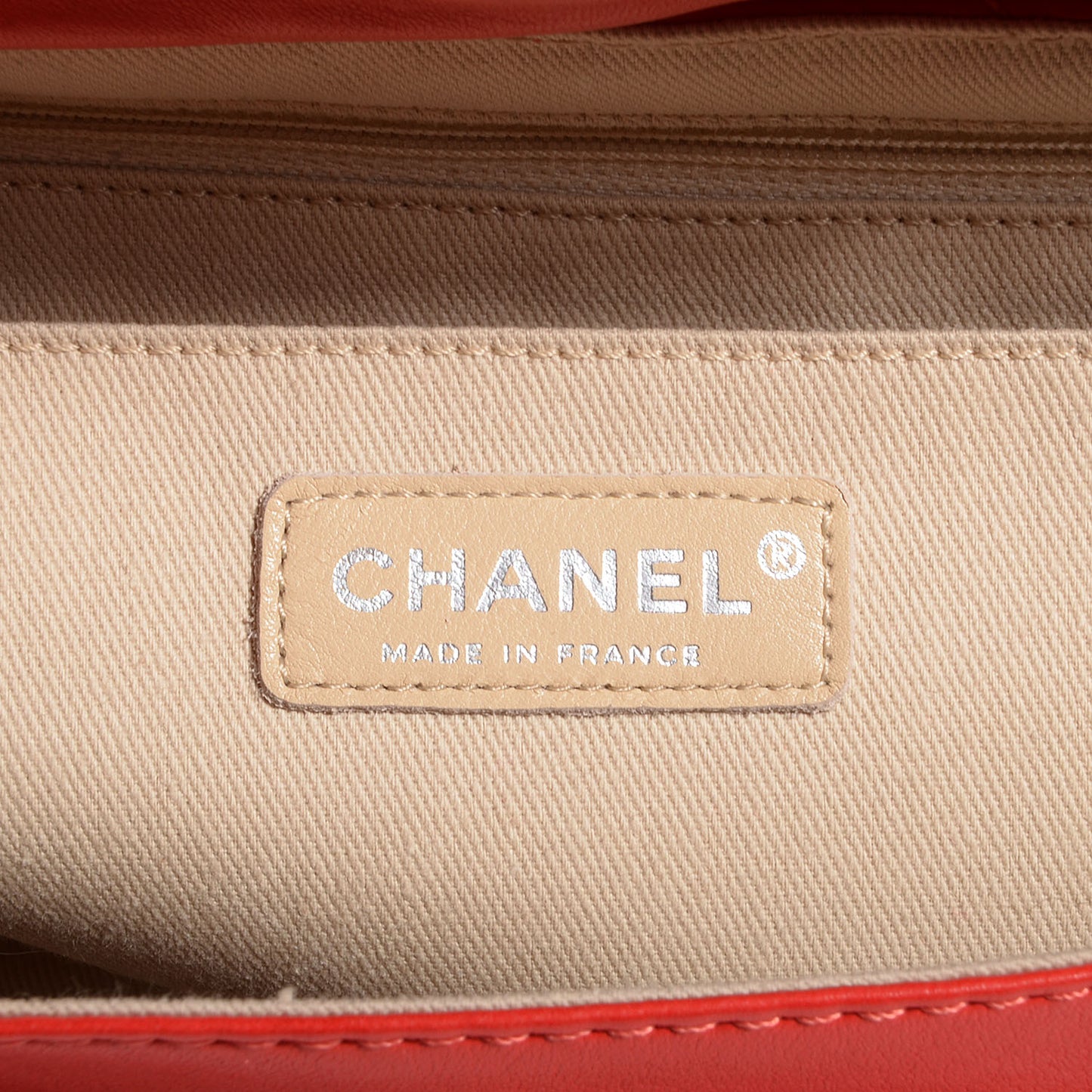 Lambskin Icons Secret Label Jumbo Flap Red