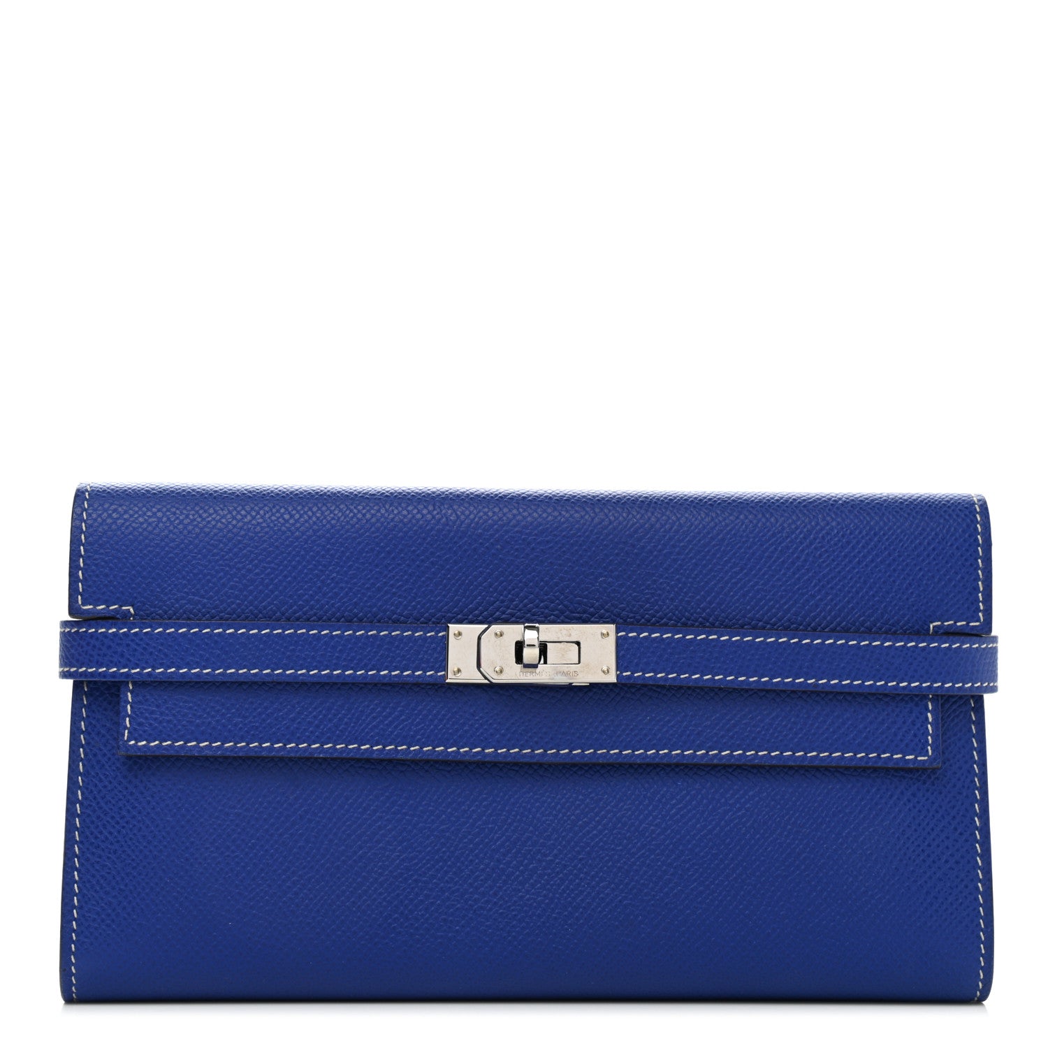 Hermes Epsom Verso Kelly Longue Wallet Bleu Electrique Mykonos 1 of 9