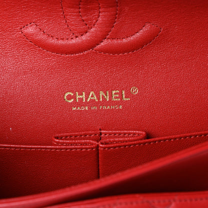 Chanel Lambskin Quilted Medium Double Flap Red 6 of 10