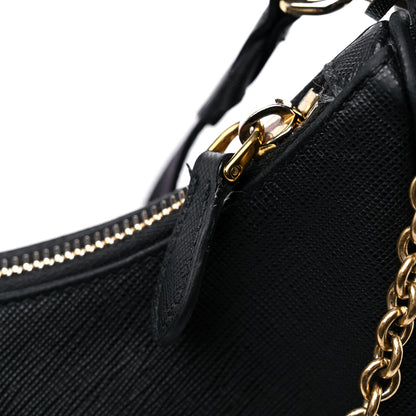 Prada Saffiano Lux Re-Edition 2005 Shoulder Bag Black 12 of 13
