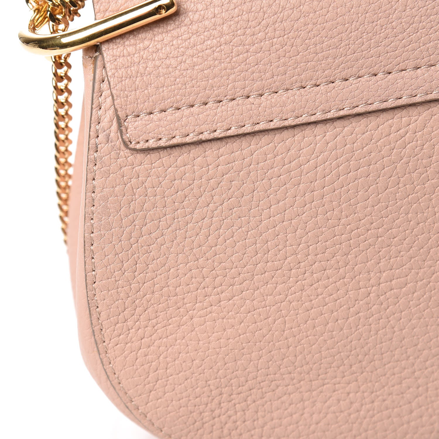 Chloe Grained Lambskin Mini Drew Shoulder Bag Cement Pink 12 of 13
