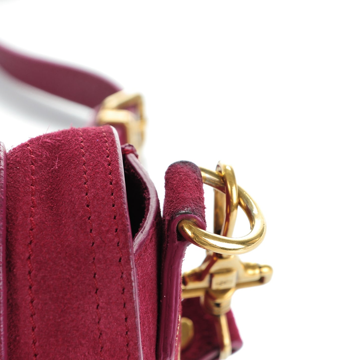 Suede PS1 Pouch Messenger Raspberry