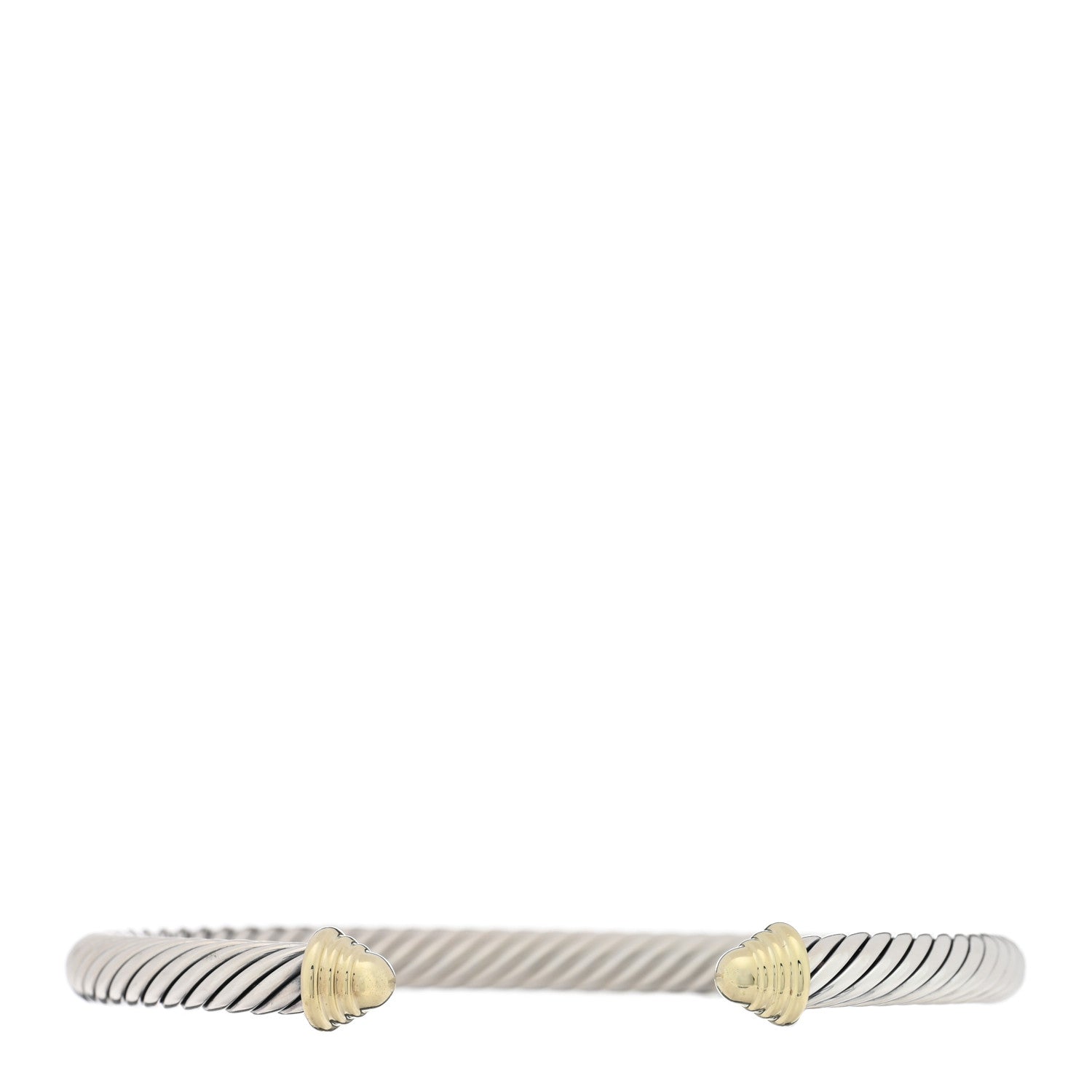 David Yurman Sterling Silver 14K Yellow Gold 5mm Cable Classics Bracelet 1 of 4