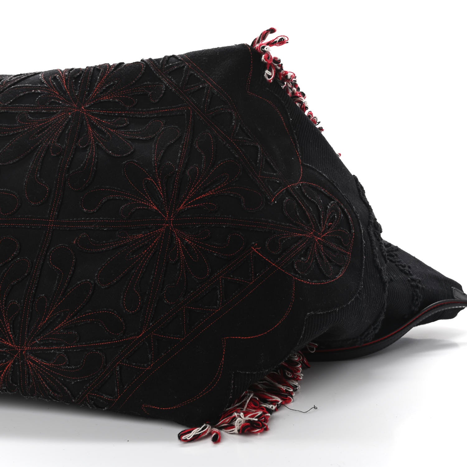 Christian Louboutin Cotton Embroidered Portugaba Black 9 of 10