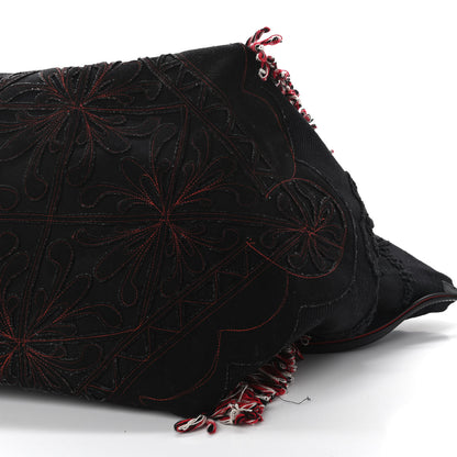 Christian Louboutin Cotton Embroidered Portugaba Black 9 of 10