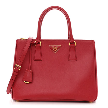 Prada Saffiano Medium Galleria Double Zip Tote Fuoco 1 of 14