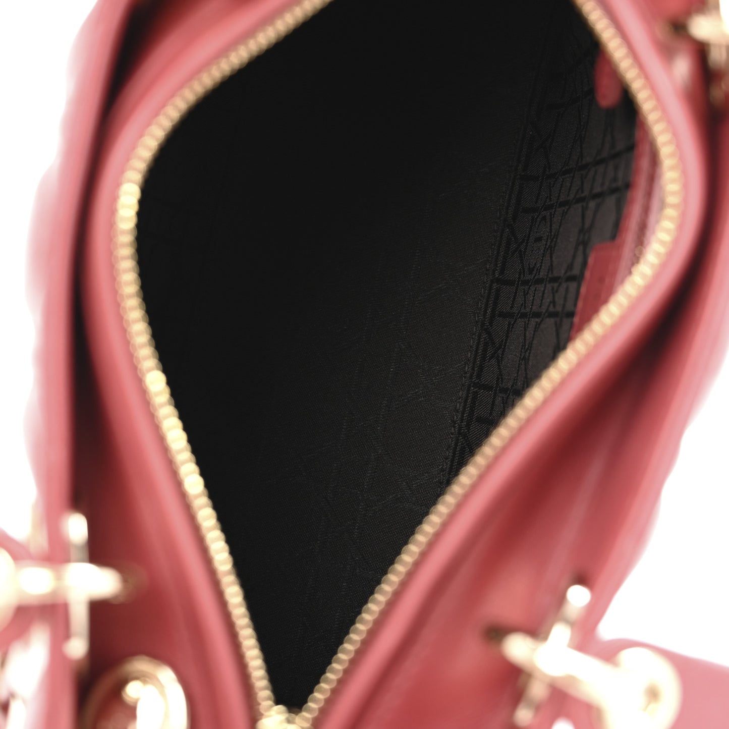 Lambskin Cannage Medium Lady Dior Pink Honey
