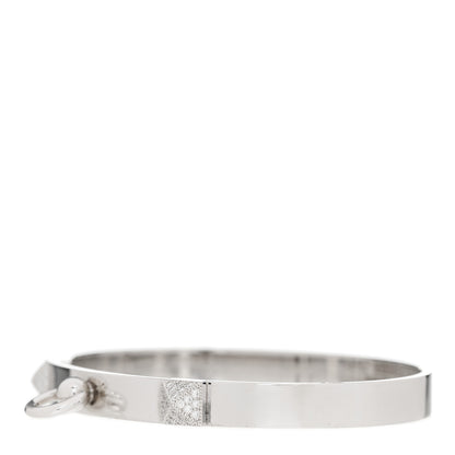 Hermes 18K White Gold Diamond PM Collier De Chien Bracelet SH 2 of 4