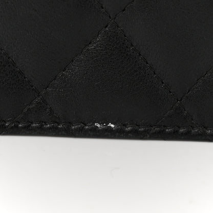 Chanel Lambskin Quilted Square Wallet On Chain WOC Black 15 of 16