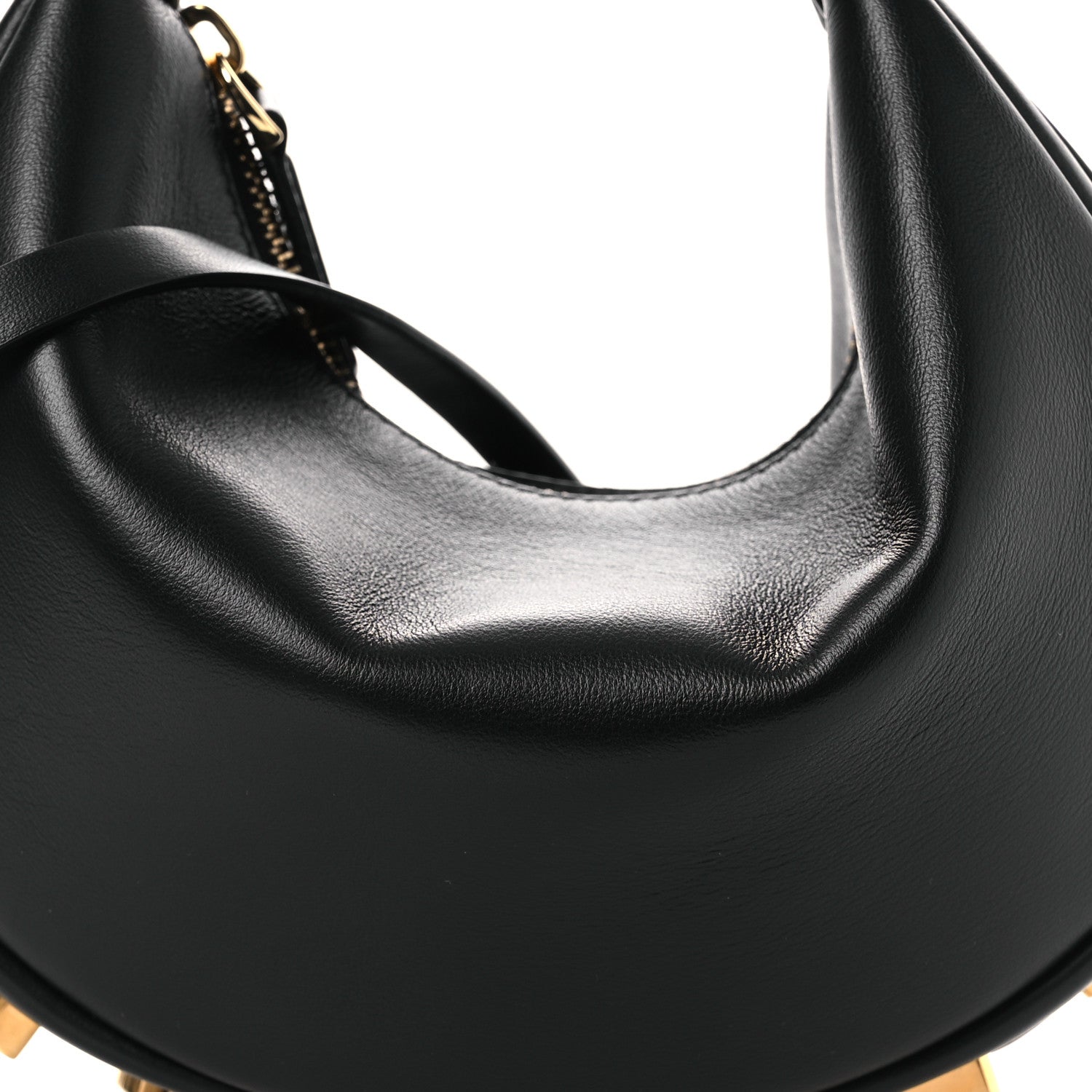 Fendi Vitello Grace Matte Mini Fendigraphy Hobo Bag Black 8 of 13