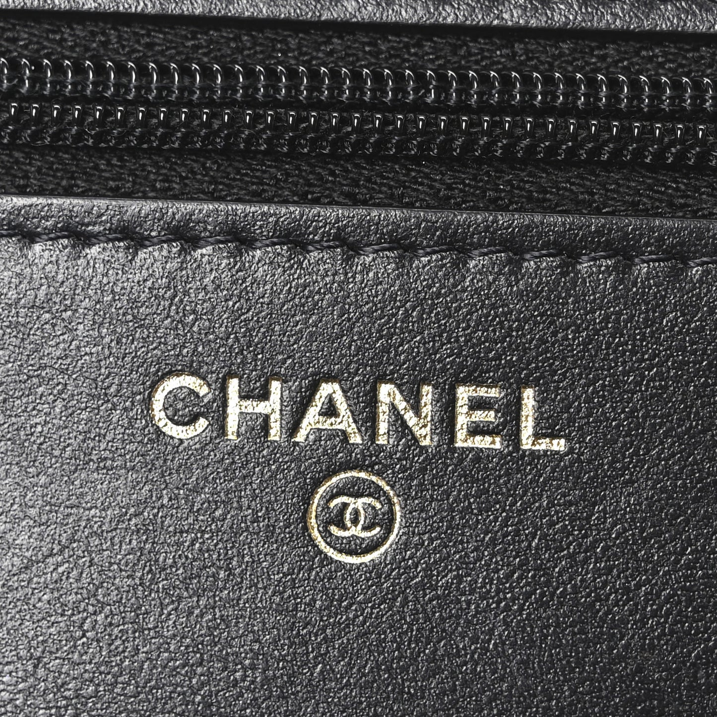 Caviar Quilted Camellia Wallet On Chain WOC Black
