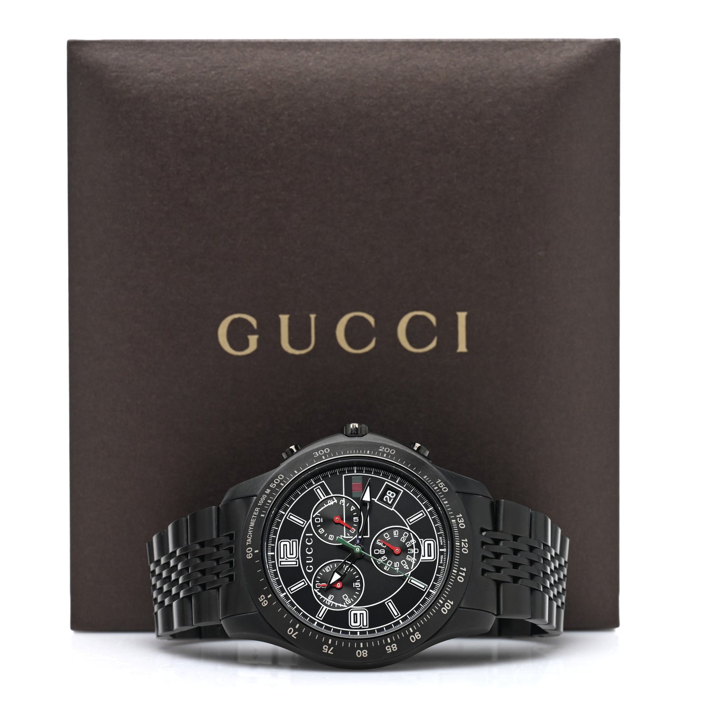 PVD Stainless Steel 44mm G-Timeless Chronograph Quartz Watch Black